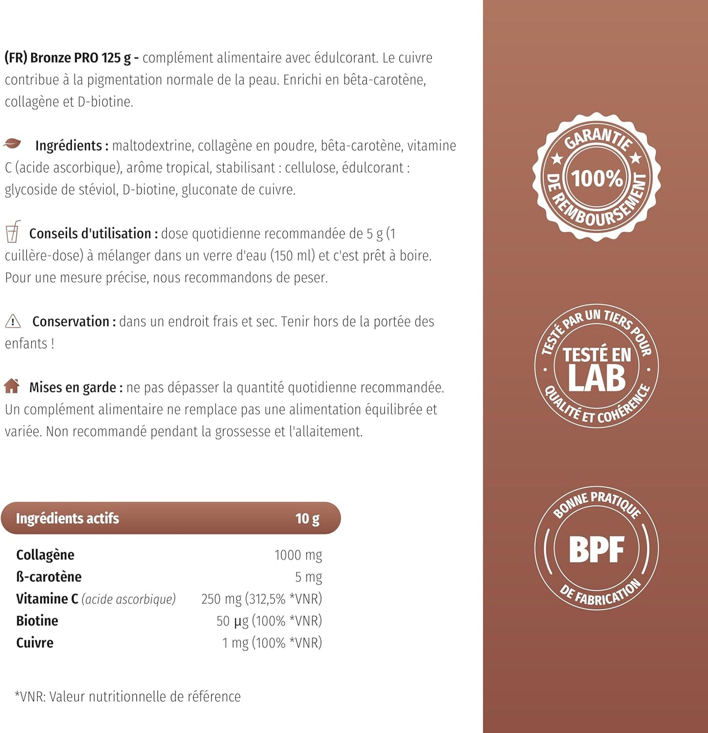Nature'S Finest Bronze PRO - Complément Alimentaire Autobronzant, Beta Carotene Bronzage Intense, Prolongateur De Bronzage - Vitamines Pour Le Visage Et Corps - Autobronzant Bio
