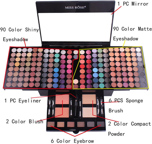 Kit De Maquillage Fard À Paupière Yeux Maquillage, Coffret Cadeau Coffret Maquillage Mallette De Maquillage Set De Maquillage Palette De Maquillage Idée Cadeau De Noël #2