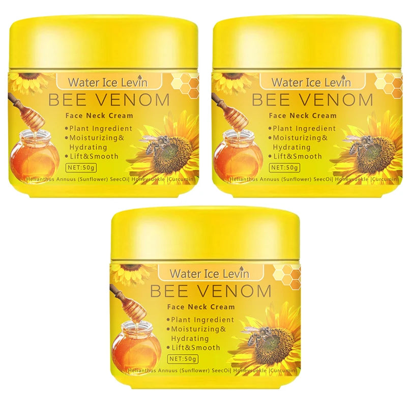 Crème pour le cou au venin d'abeille Hydratante Raffermissement Amélioration Réduit les ridules Peau abîmée Réparation Crème pour le visage Nourrissante Soin de la peau par Mireline