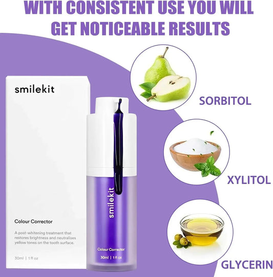 Dentifrice Violet Blanchissant Hi Smile Correcteur De Couleur Dentifrice Blanchissant Blanchiment Dentaire Purple Toothpaste Produit Violet Blanchir Les Dents Nettoyage Buccal Diamond Smile 2 PCS