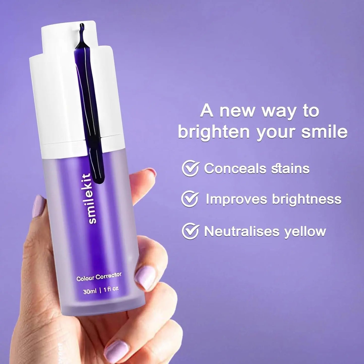 Dentifrice Violet Blanchissant Hi Smile Correcteur De Couleur Dentifrice Blanchissant Blanchiment Dentaire Purple Toothpaste Produit Violet Blanchir Les Dents Nettoyage Buccal Diamond Smile 2 PCS