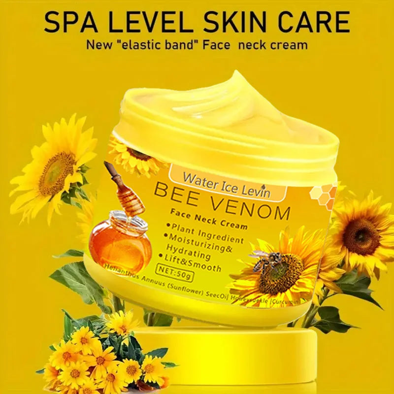 Crème pour le cou au venin d'abeille Hydratante Raffermissement Amélioration Réduit les ridules Peau abîmée Réparation Crème pour le visage Nourrissante Soin de la peau par Mireline