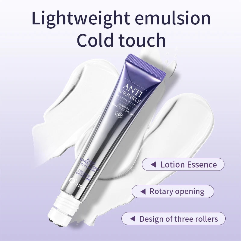 Crème contour des yeux anti-rides, anti-cernes, rouleau de massage, hydratant, anti-poches, anti-âge, acide hyaluronique, soin de la peau par Mireline