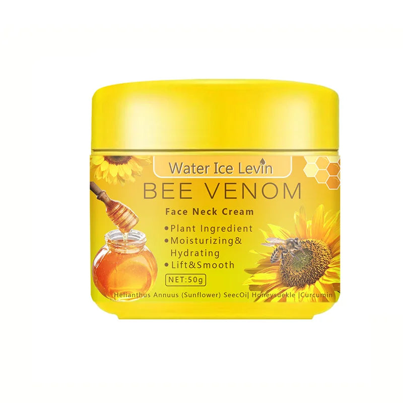 Crème pour le cou au venin d'abeille Hydratante Raffermissement Amélioration Réduit les ridules Peau abîmée Réparation Crème pour le visage Nourrissante Soin de la peau par Mireline