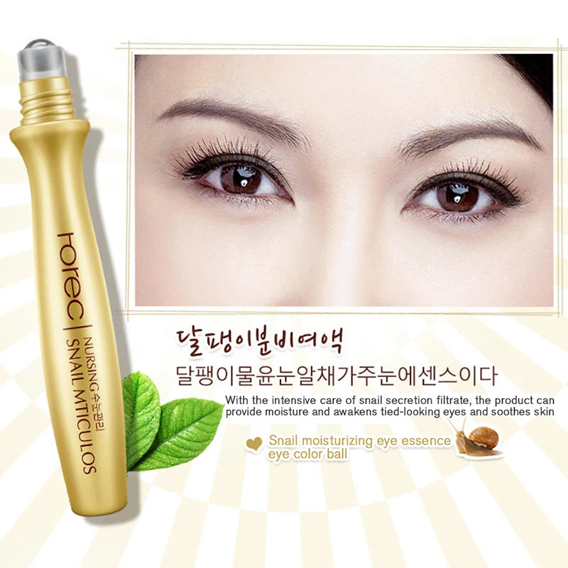Soins de la peau Crème d'escargot Crème au collagène Anti-âge Blanchit la peau Crème pour le visage Atténue les cernes Élimine les poches sous les yeux Sérum pour les yeux