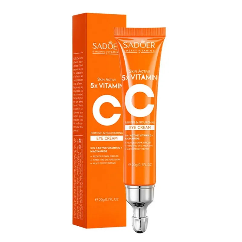 Mireline, Crème contour des yeux à la vitamine C, anti-cernes, anti-poches, hydratante, éclaircissante, raffermissante, produit de soin pour les yeux