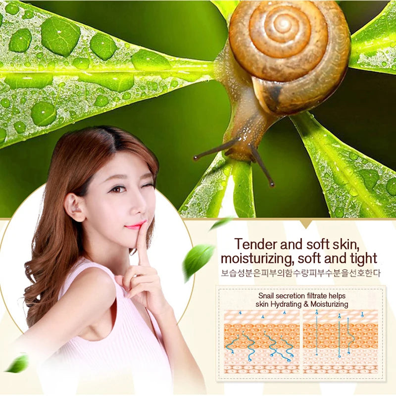 Soins de la peau Crème d'escargot Crème au collagène Anti-âge Blanchit la peau Crème pour le visage Atténue les cernes Élimine les poches sous les yeux Sérum pour les yeux