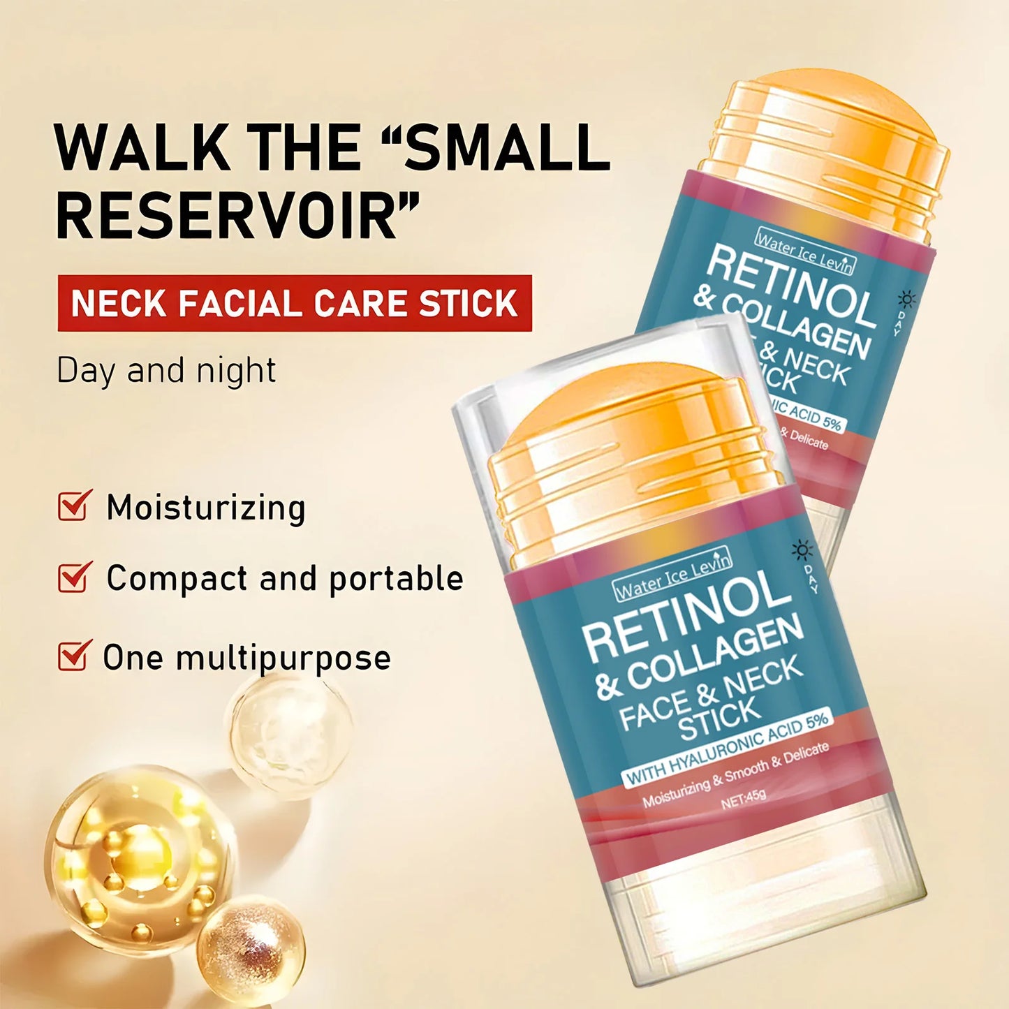 Crème raffermissante au rétinol en bâton, collagène, lisse les rides, crème pour le visage, hydratante, blanchissante, éclaircissante, produit pour la peau par Mireline