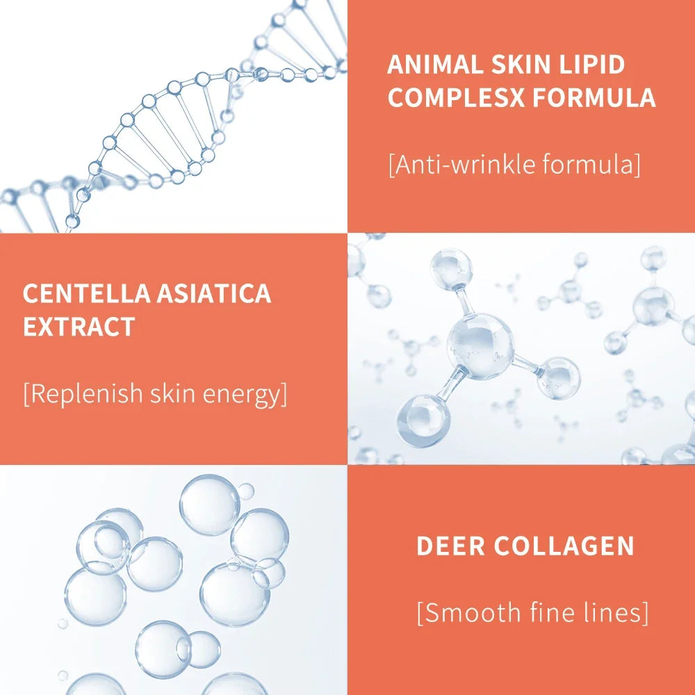 Crème contour des yeux au collagène peptidique, anti-rides, anti-âge, élimine les cernes, lutte contre les poches et les poches. Crème hydratante pour les yeux.