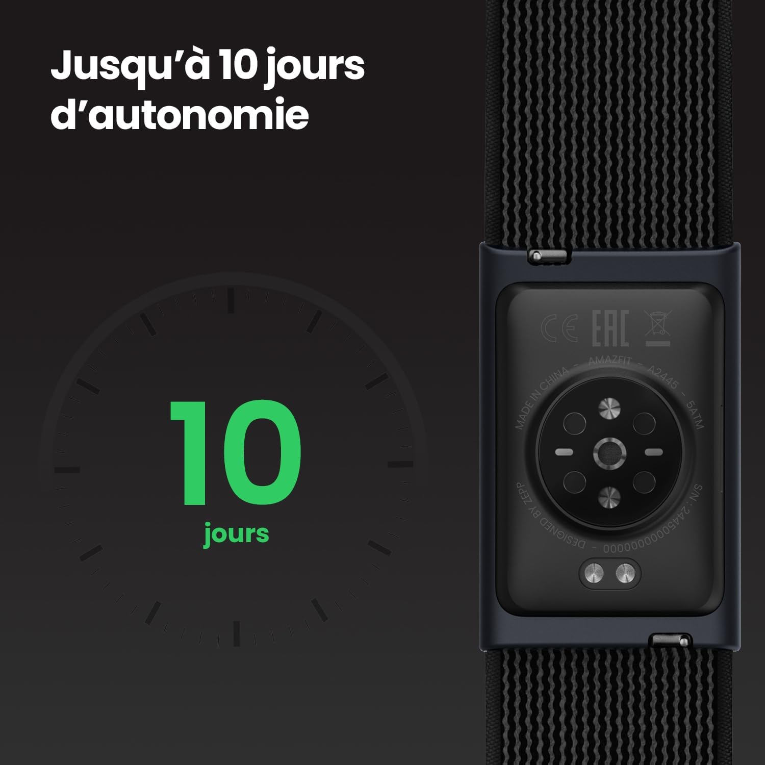 Amazfit Helio Bracelet d'Activité Suivi Sommeil Cardio Batterie Longue Sports