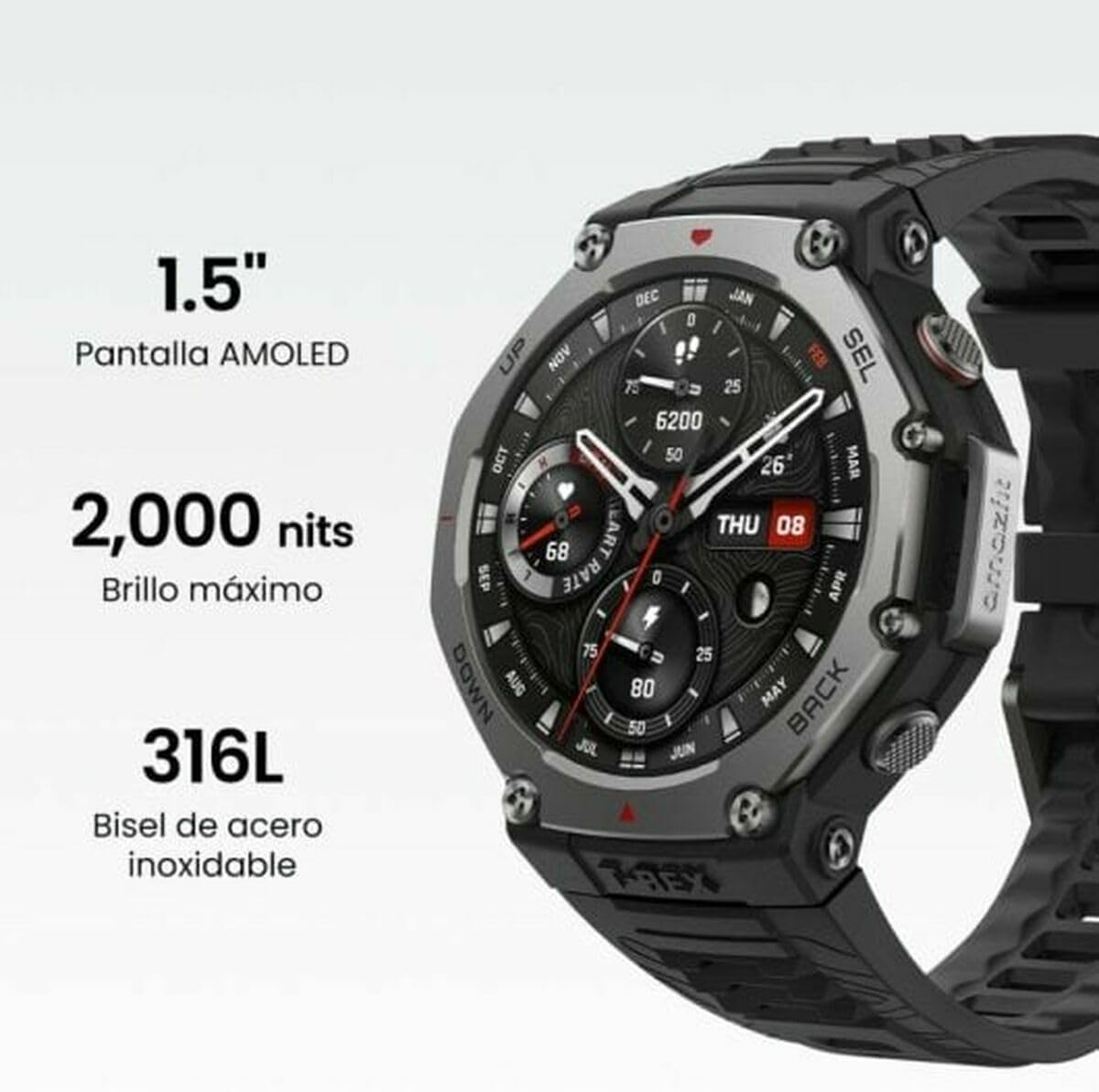 Amazfit T-Rex 3 Montre Connectée Outdoor Robuste 48mm Écran AMOLED GPS NFC
