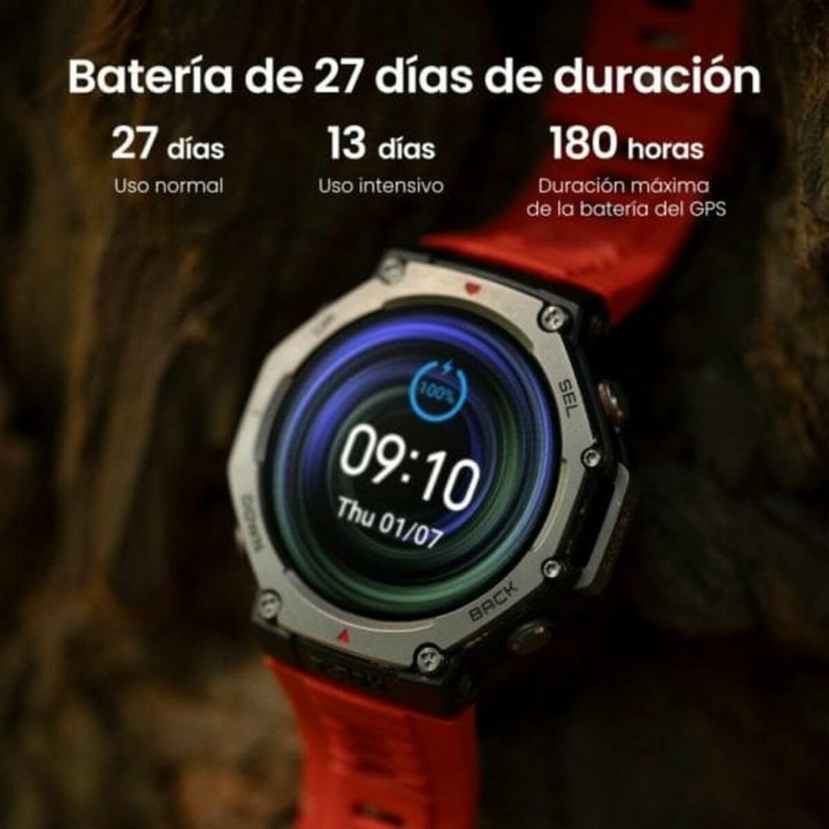 Amazfit T-Rex 3 Montre Connectée Outdoor Robuste 48mm Écran AMOLED GPS NFC