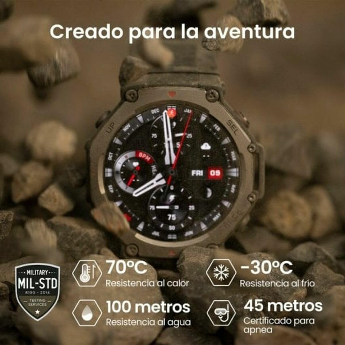 Amazfit T-Rex 3 Montre Connectée Outdoor Robuste 48mm Écran AMOLED GPS NFC