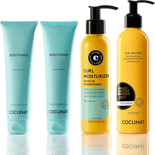 COCUNAT Pack Body Power + Méthode Curly: Anti-Cellulite et Soin Capillaire Complet