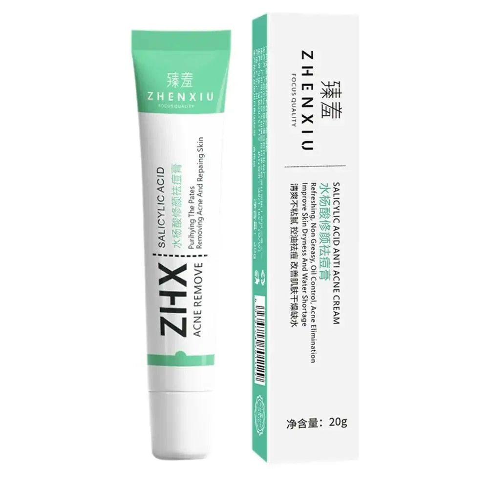 Crème à l'acide salicylique 20 g pour réduire les pores, éliminer les points noirs et lisser la peau.