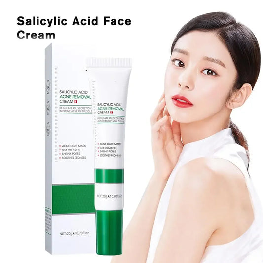 Crème à l'acide salicylique 20 g pour réduire les pores, éliminer les points noirs et lisser la peau.