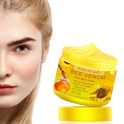 Crème pour le cou au venin d'abeille Hydratante Raffermissement Amélioration Réduit les ridules Peau abîmée Réparation Crème pour le visage Nourrissante Soin de la peau par Mireline