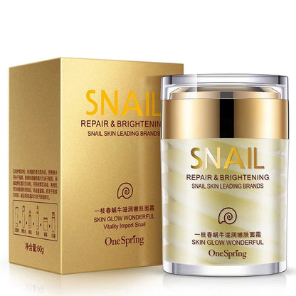 Soins de la peau Crème d'escargot Crème au collagène Anti-âge Blanchit la peau Crème pour le visage Atténue les cernes Élimine les poches sous les yeux Sérum pour les yeux