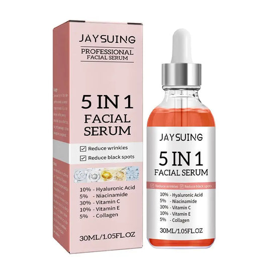 Sérum visage 5 en 1, raffermissant, hydratant, éclaircissant, vitamine C, acide hyaluronique, rétrécit les pores, soins de la peau par Mireline