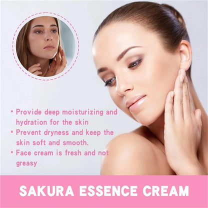 Crème Essence Sakura du Japon, Crème Tonifiante Sakura à l'Acide Hyaluronique par Mireline