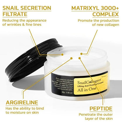 crème pour le visage au collagène d'escargot/essence réparatrice hydratante, liftante, lissante et nourrissante, cosmétiques coréens, soins de la peau