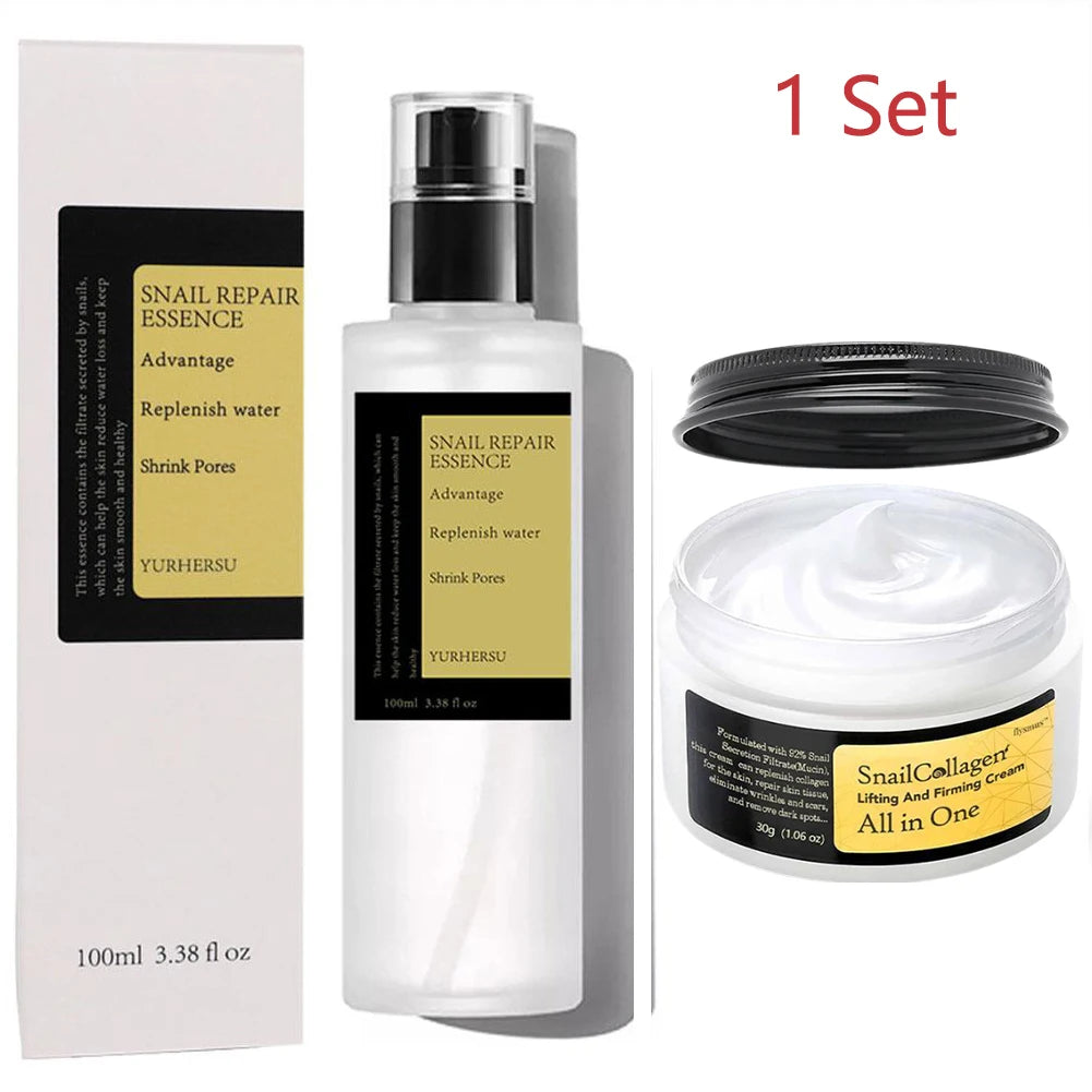 crème pour le visage au collagène d'escargot/essence réparatrice hydratante, liftante, lissante et nourrissante, cosmétiques coréens, soins de la peau