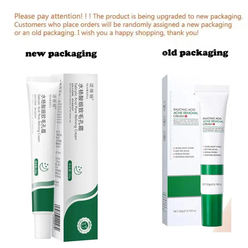 Crème à l'acide salicylique 20 g pour réduire les pores, éliminer les points noirs et lisser la peau.