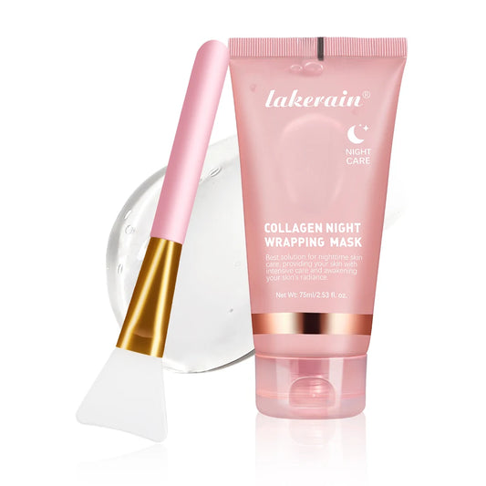 Crème Gelée Coréenne au Collagène – Masque Facial de Nuit Hydratant, Raffermissant et Peel-Off