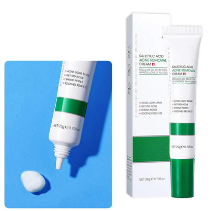 Crème à l'acide salicylique 20 g pour réduire les pores, éliminer les points noirs et lisser la peau.