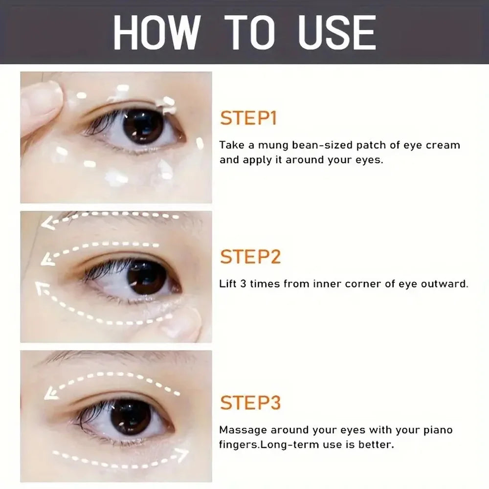 Crème pour les yeux au venin d'abeille en stick, élimine les cernes et les poches sous les yeux, sérum hydratant à l'acide hyaluronique, soin des yeux