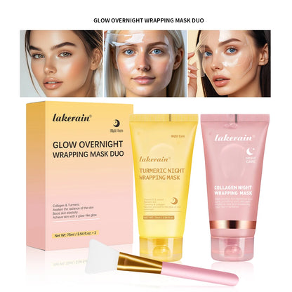 Crème Gelée Coréenne au Collagène – Masque Facial de Nuit Hydratant, Raffermissant et Peel-Off