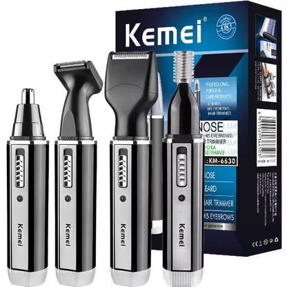 Tondeuse à barbe rechargeable 4 en 1 pour hommes, tondeuse à poils de nez, d'oreilles, de sourcils, pour épilation du nez et des oreilles, machine propre par Mireline