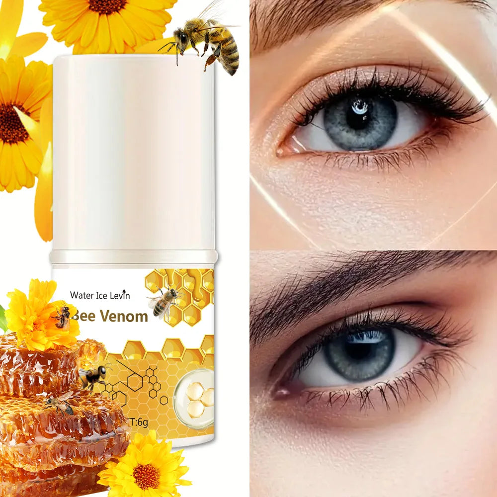 Crème pour les yeux au venin d'abeille en stick, élimine les cernes et les poches sous les yeux, sérum hydratant à l'acide hyaluronique, soin des yeux