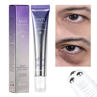 Crème contour des yeux anti-rides, anti-cernes, rouleau de massage, hydratant, anti-poches, anti-âge, acide hyaluronique, soin de la peau par Mireline